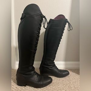 Ariat Capriole Lace Up Dressage Boot, Black, 8.5 Regular Tall